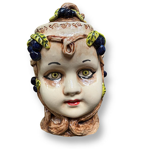 Stacy Lambert 8" Grape Head with Lid DP5537